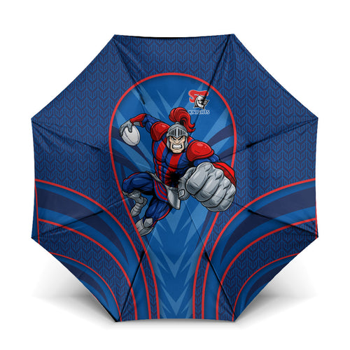 Newcastle Knights Rugby Mascot Umbrella Australian Rugby Culture - Tribal Inspired Knight Warrior