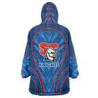 Newcastle Knights Rugby Mascot Wearable Blanket Hoodie Australian Rugby Culture - Tribal Inspired Knight Warrior