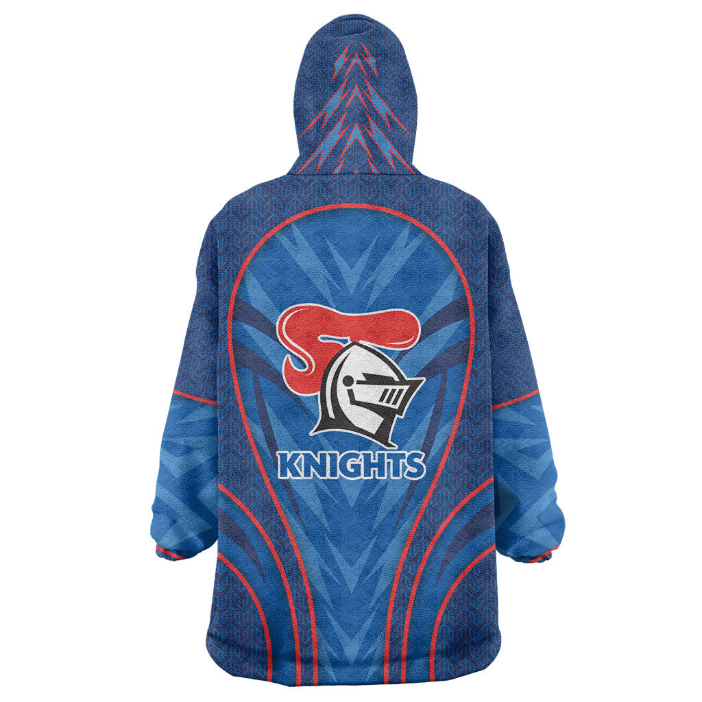 Newcastle Knights Rugby Mascot Wearable Blanket Hoodie Australian Rugby Culture - Tribal Inspired Knight Warrior