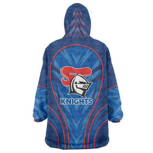 Newcastle Knights Rugby Mascot Wearable Blanket Hoodie Australian Rugby Culture - Tribal Inspired Knight Warrior