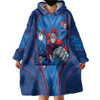 Newcastle Knights Rugby Mascot Wearable Blanket Hoodie Australian Rugby Culture - Tribal Inspired Knight Warrior