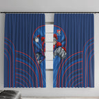 Newcastle Knights Rugby Mascot Window Curtain Australian Rugby Culture - Tribal Inspired Knight Warrior
