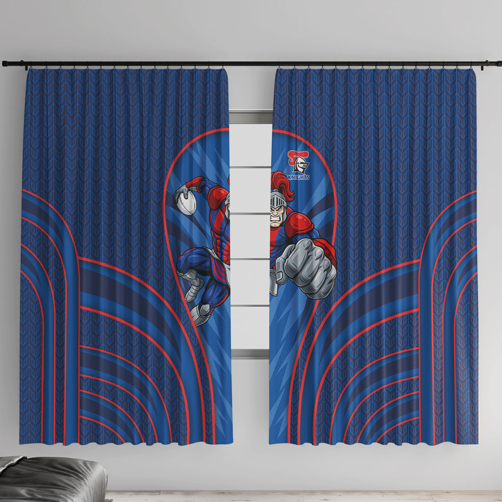 Newcastle Knights Rugby Mascot Window Curtain Australian Rugby Culture - Tribal Inspired Knight Warrior