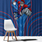 Newcastle Knights Rugby Mascot Window Curtain Australian Rugby Culture - Tribal Inspired Knight Warrior