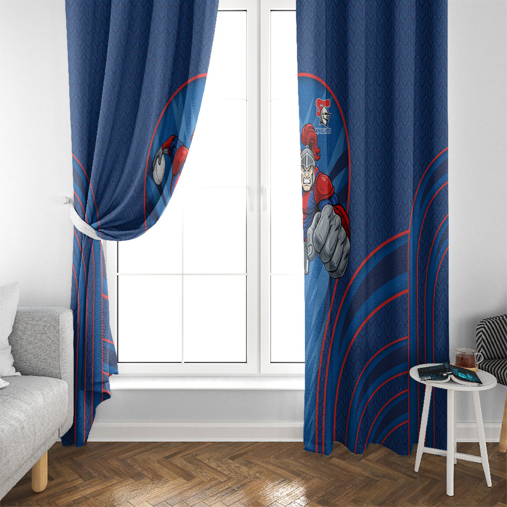 Newcastle Knights Rugby Mascot Window Curtain Australian Rugby Culture - Tribal Inspired Knight Warrior