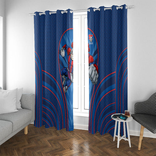 Newcastle Knights Rugby Mascot Window Curtain Australian Rugby Culture - Tribal Inspired Knight Warrior