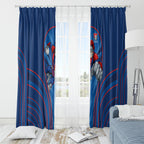 Newcastle Knights Rugby Mascot Window Curtain Australian Rugby Culture - Tribal Inspired Knight Warrior