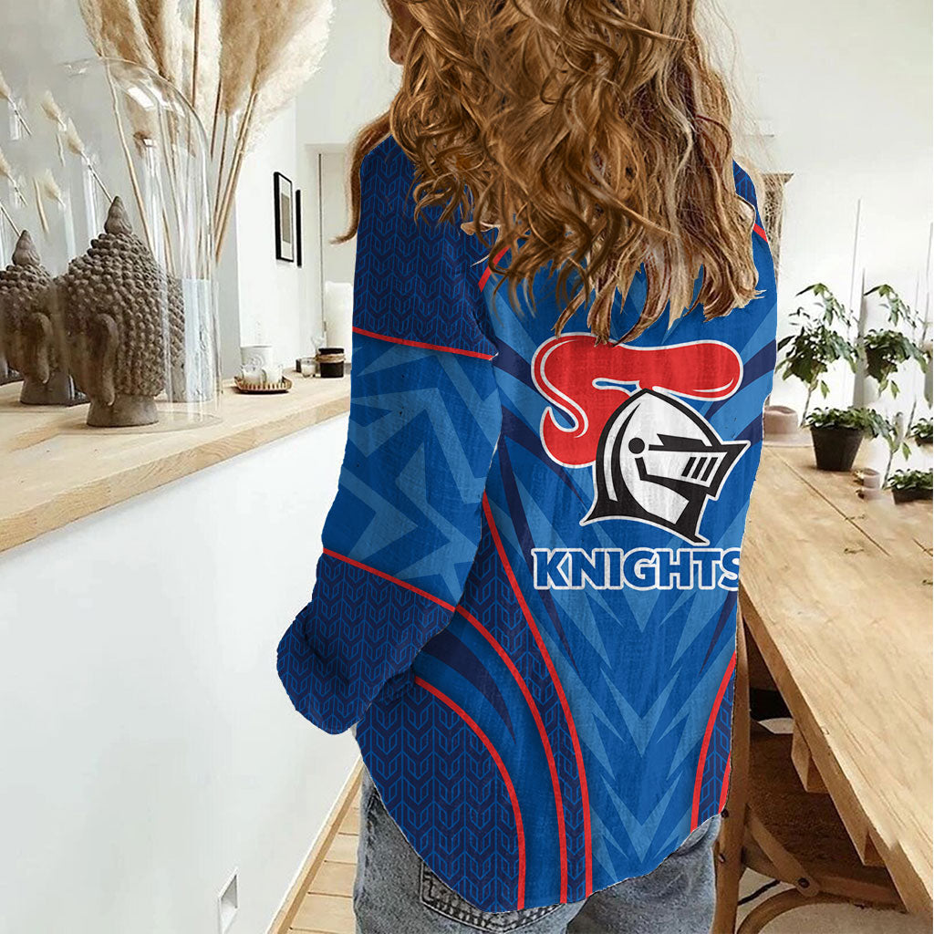 Newcastle Knights Rugby Mascot Women Casual Shirt Australian Rugby Culture - Tribal Inspired Knight Warrior