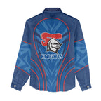 Newcastle Knights Rugby Mascot Women Casual Shirt Australian Rugby Culture - Tribal Inspired Knight Warrior