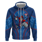 Newcastle Knights Rugby Mascot Zip Hoodie Australian Rugby Culture - Tribal Inspired Knight Warrior