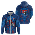 Newcastle Knights Rugby Mascot Zip Hoodie Australian Rugby Culture - Tribal Inspired Knight Warrior
