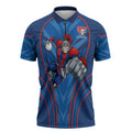Newcastle Knights Rugby Mascot Zipper Polo Shirt Australian Rugby Culture - Tribal Inspired Knight Warrior