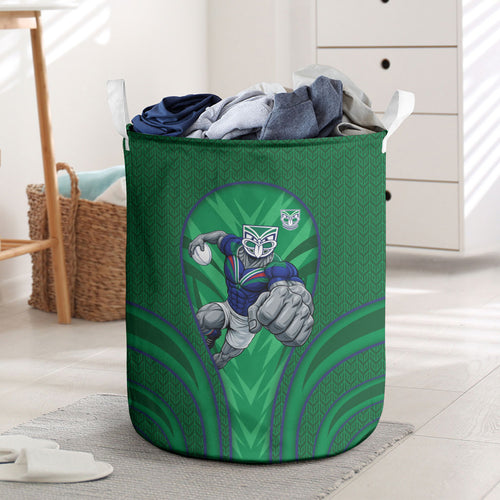 New Zealand Warriors Rugby Mascot Laundry Basket Australian Rugby Culture - Tribal Inspired Warrior