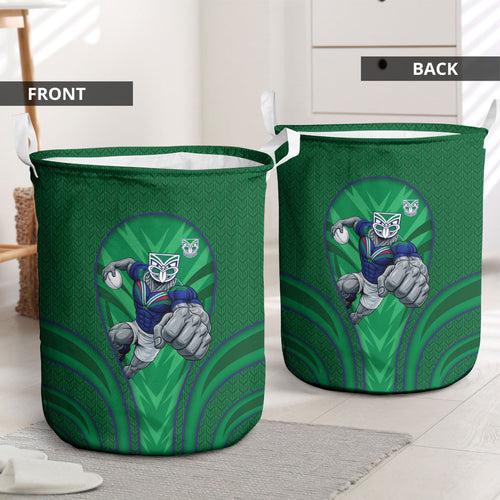New Zealand Warriors Rugby Mascot Laundry Basket Australian Rugby Culture - Tribal Inspired Warrior
