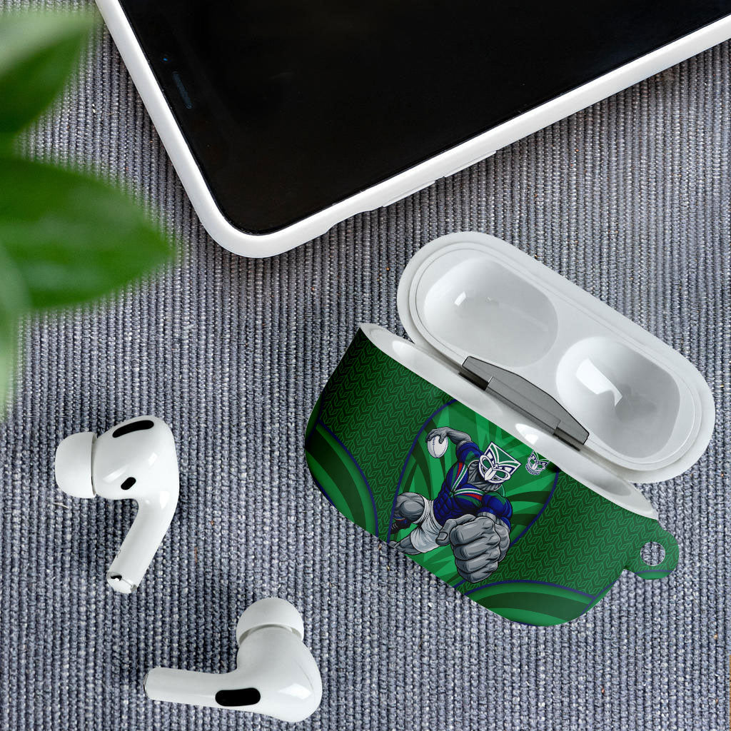 New Zealand Warriors Rugby Mascot AirPods Case Australian Rugby Culture - Tribal Inspired Warrior