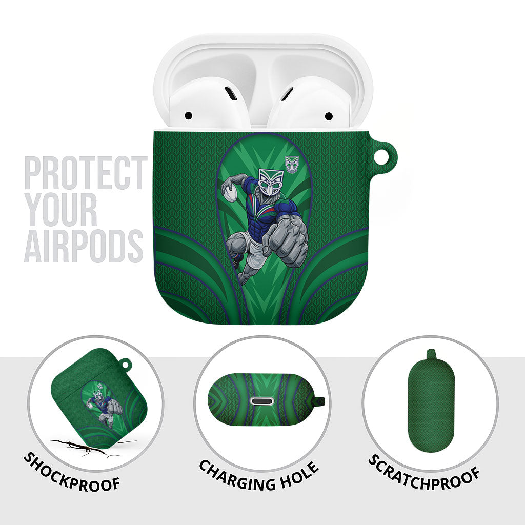 New Zealand Warriors Rugby Mascot AirPods Case Australian Rugby Culture - Tribal Inspired Warrior