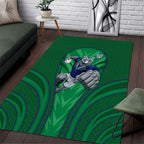 New Zealand Warriors Rugby Mascot Area Rug Australian Rugby Culture - Tribal Inspired Warrior