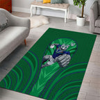 New Zealand Warriors Rugby Mascot Area Rug Australian Rugby Culture - Tribal Inspired Warrior