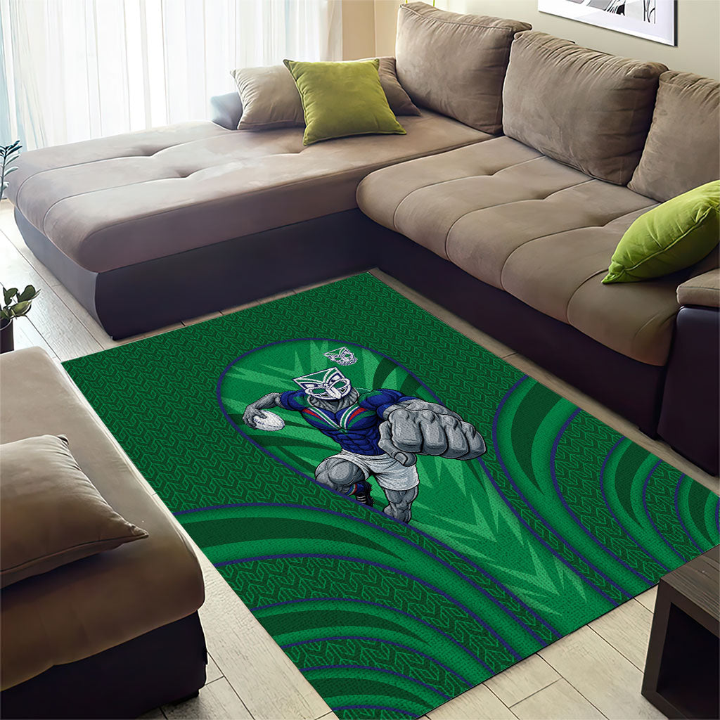 New Zealand Warriors Rugby Mascot Area Rug Australian Rugby Culture - Tribal Inspired Warrior