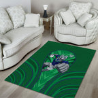 New Zealand Warriors Rugby Mascot Area Rug Australian Rugby Culture - Tribal Inspired Warrior