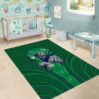 New Zealand Warriors Rugby Mascot Area Rug Australian Rugby Culture - Tribal Inspired Warrior
