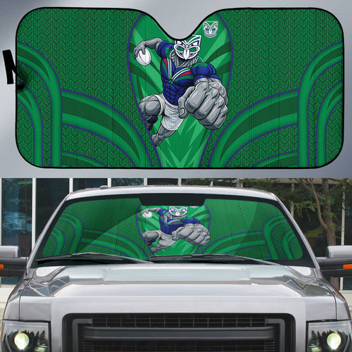 New Zealand Warriors Rugby Mascot Auto Sun Shade Australian Rugby Culture - Tribal Inspired Warrior