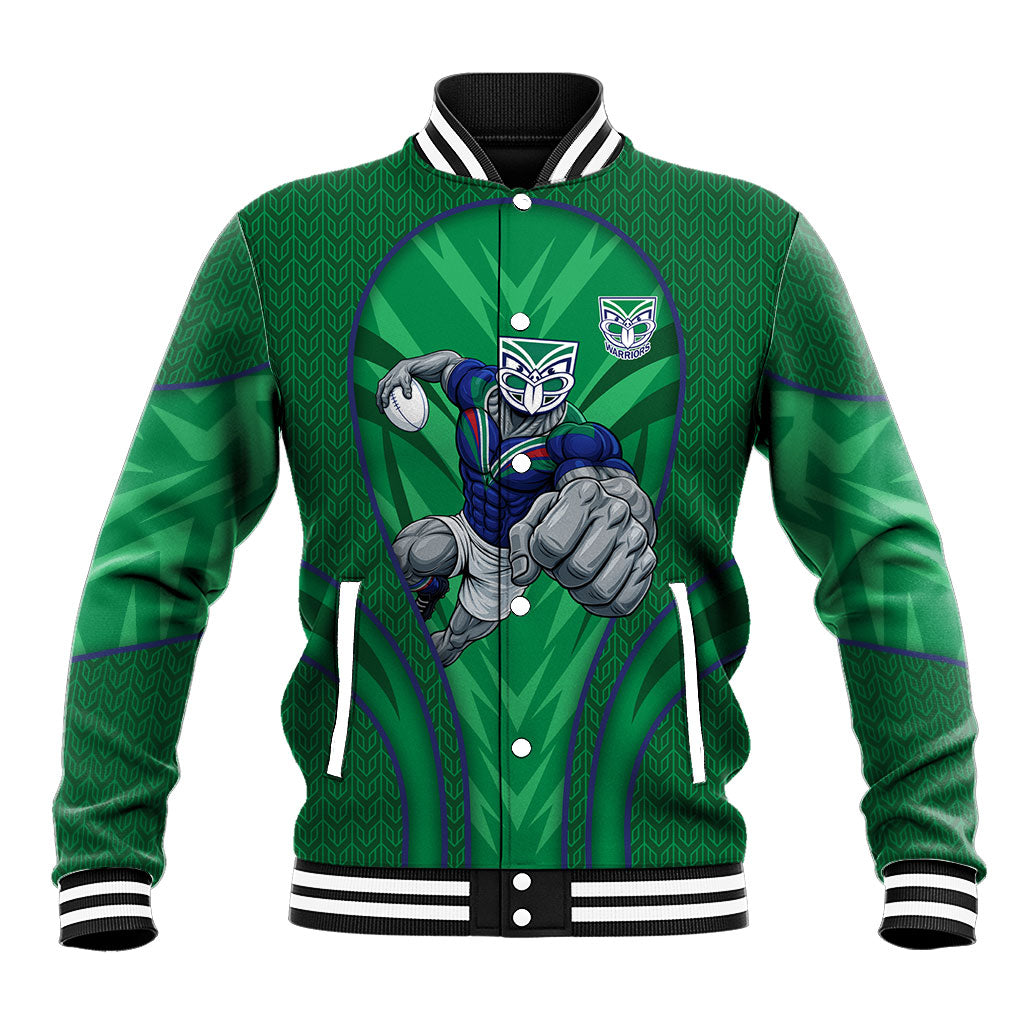 New Zealand Warriors Rugby Mascot Baseball Jacket Australian Rugby Culture - Tribal Inspired Warrior