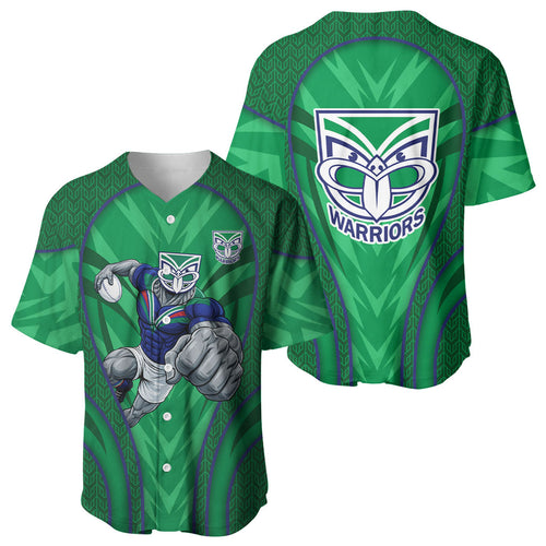 New Zealand Warriors Rugby Mascot Baseball Jersey Australian Rugby Culture - Tribal Inspired Warrior