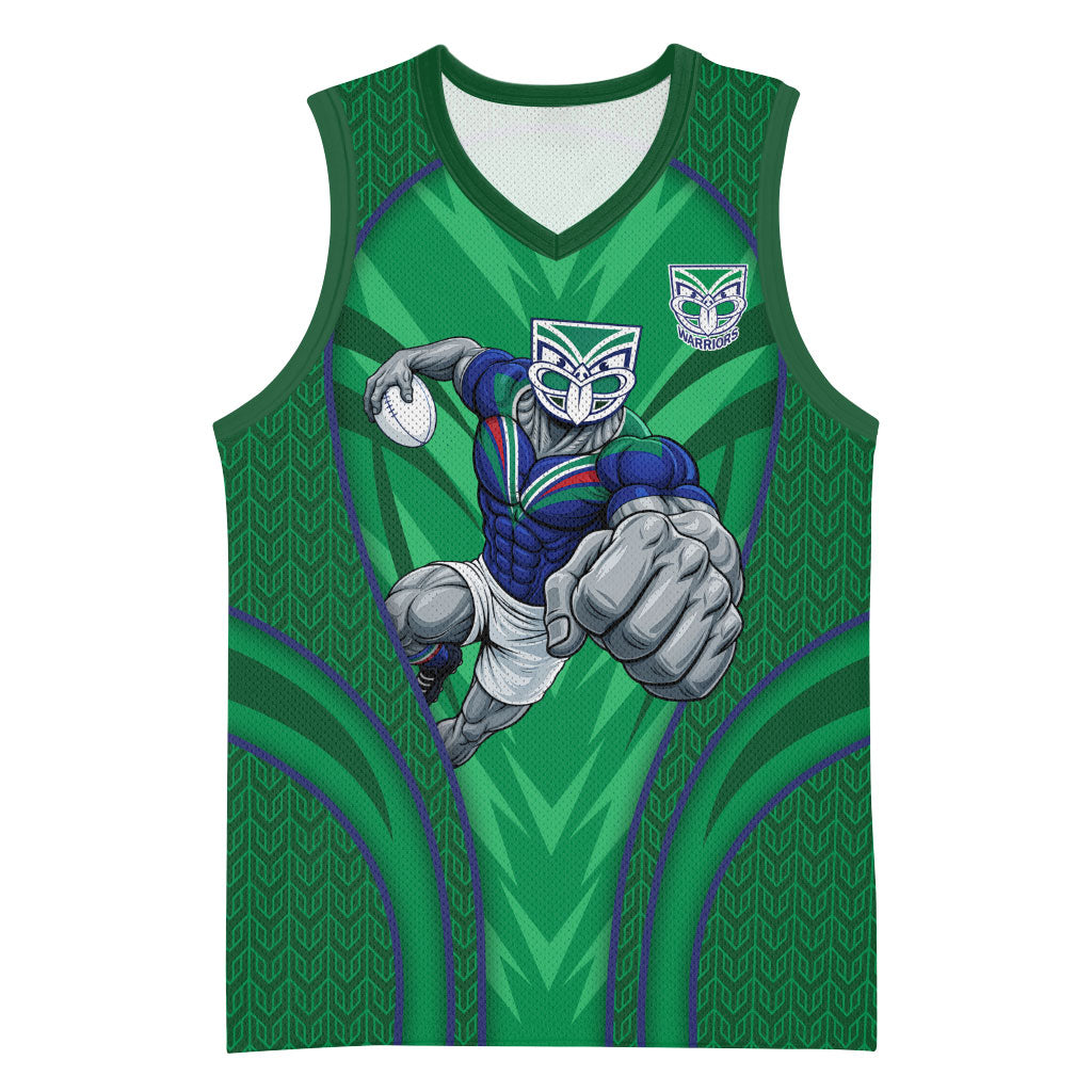 New Zealand Warriors Rugby Mascot Basketball Jersey Australian Rugby Culture - Tribal Inspired Warrior