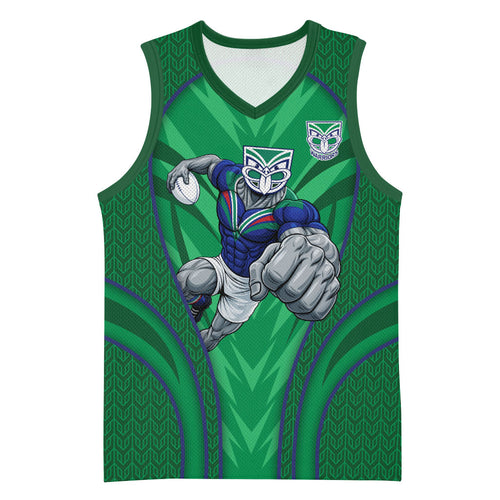 New Zealand Warriors Rugby Mascot Basketball Jersey Australian Rugby Culture - Tribal Inspired Warrior