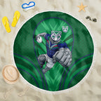 New Zealand Warriors Rugby Mascot Beach Blanket Australian Rugby Culture - Tribal Inspired Warrior