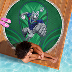 New Zealand Warriors Rugby Mascot Beach Blanket Australian Rugby Culture - Tribal Inspired Warrior