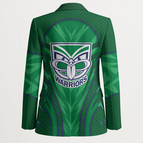 New Zealand Warriors Rugby Mascot Blazer Australian Rugby Culture - Tribal Inspired Warrior