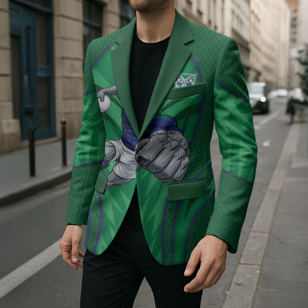 New Zealand Warriors Rugby Mascot Blazer Australian Rugby Culture - Tribal Inspired Warrior