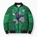 New Zealand Warriors Rugby Mascot Bomber Puffer Jacket Australian Rugby Culture - Tribal Inspired Warrior