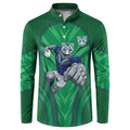 New Zealand Warriors Rugby Mascot Button Sweatshirt Australian Rugby Culture - Tribal Inspired Warrior