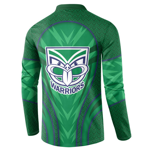 New Zealand Warriors Rugby Mascot Button Sweatshirt Australian Rugby Culture - Tribal Inspired Warrior