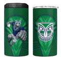 New Zealand Warriors Rugby Mascot 4 in 1 Can Cooler Tumbler Australian Rugby Culture - Tribal Inspired Warrior