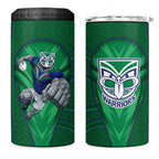 New Zealand Warriors Rugby Mascot 4 in 1 Can Cooler Tumbler Australian Rugby Culture - Tribal Inspired Warrior