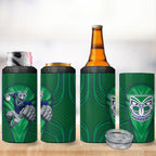 New Zealand Warriors Rugby Mascot 4 in 1 Can Cooler Tumbler Australian Rugby Culture - Tribal Inspired Warrior