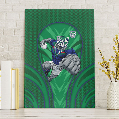 New Zealand Warriors Rugby Mascot Canvas Wall Art Australian Rugby Culture - Tribal Inspired Warrior