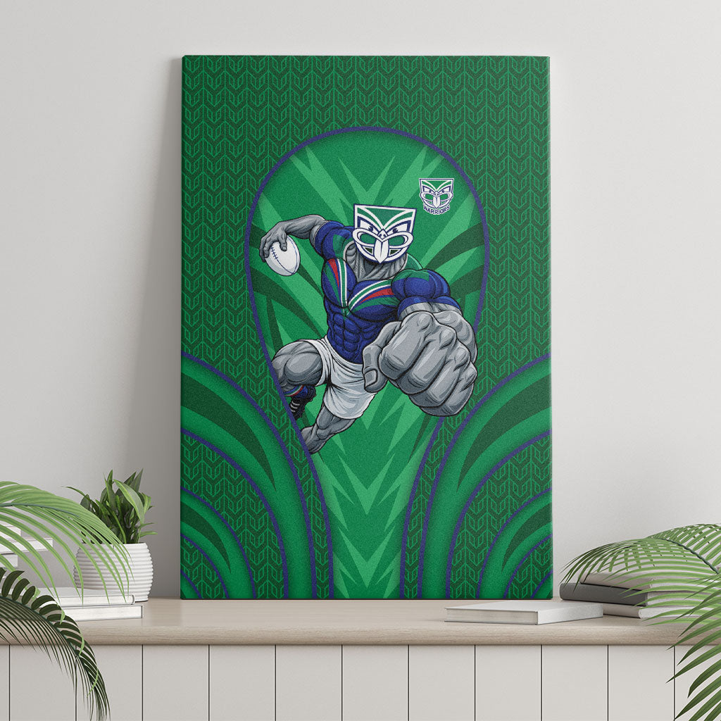 New Zealand Warriors Rugby Mascot Canvas Wall Art Australian Rugby Culture - Tribal Inspired Warrior
