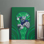 New Zealand Warriors Rugby Mascot Canvas Wall Art Australian Rugby Culture - Tribal Inspired Warrior