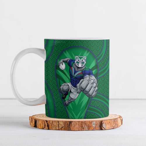 New Zealand Warriors Rugby Mascot Ceramic Mug Australian Rugby Culture - Tribal Inspired Warrior
