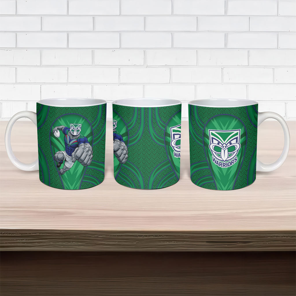 New Zealand Warriors Rugby Mascot Ceramic Mug Australian Rugby Culture - Tribal Inspired Warrior