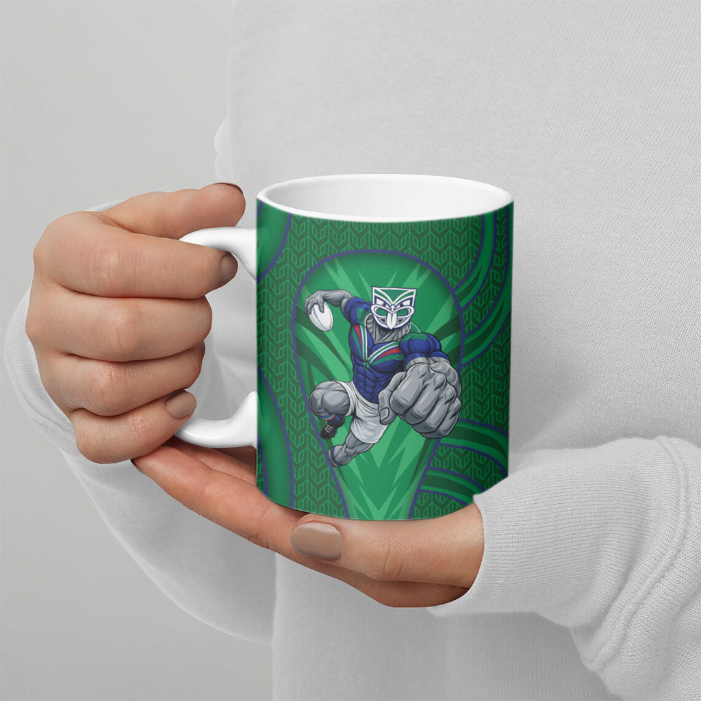 New Zealand Warriors Rugby Mascot Ceramic Mug Australian Rugby Culture - Tribal Inspired Warrior