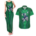 New Zealand Warriors Rugby Mascot Couples Matching Tank Maxi Dress and Hawaiian Shirt Australian Rugby Culture - Tribal Inspired Warrior