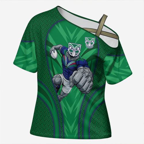 New Zealand Warriors Rugby Mascot Cross Shoulder Shirt Australian Rugby Culture - Tribal Inspired Warrior