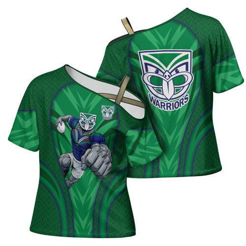 New Zealand Warriors Rugby Mascot Cross Shoulder Shirt Australian Rugby Culture - Tribal Inspired Warrior
