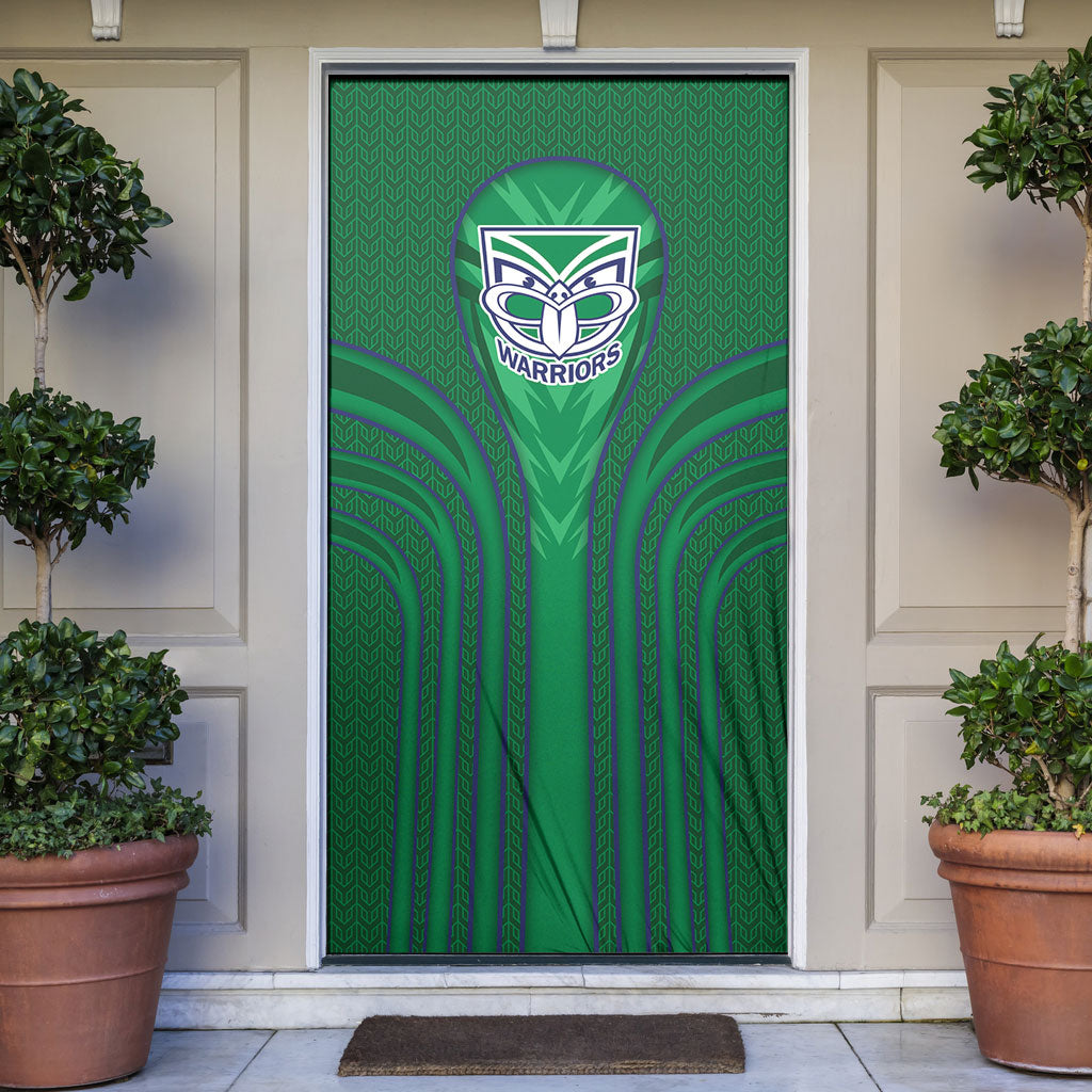 New Zealand Warriors Rugby Mascot Door Cover Australian Rugby Culture - Tribal Inspired Warrior